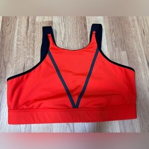 Adidas Aero Ready Medium Support Orange & Black Karlie Kloss Sports Bra Size XL